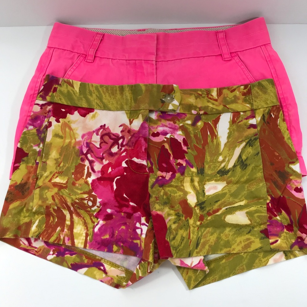 J crew shorts 2 pair size 0